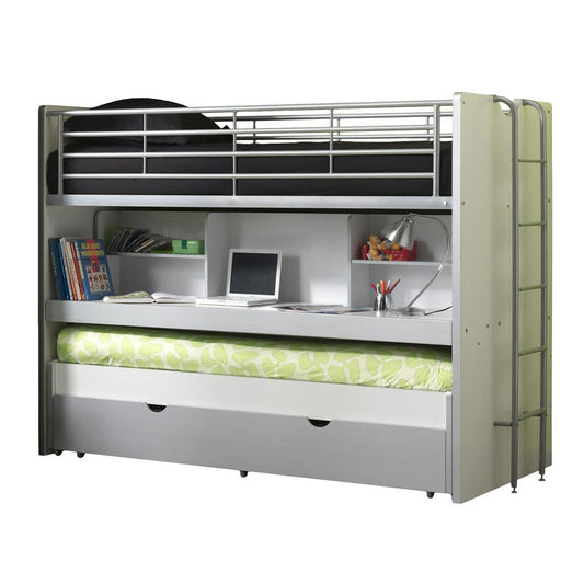 Lit Superposé avec Bureau & Rangements Intégrés