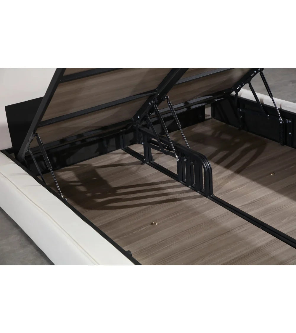 Lit Coffre Relevable 180x200 – Rangement Intégré & Ouverture Assistée