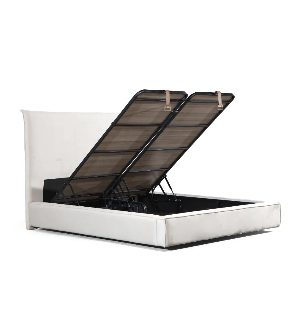 Lit Coffre Relevable 180x200 – Rangement Intégré & Ouverture Assistée
