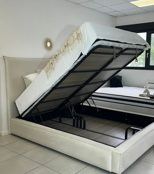 Lit Coffre Relevable 180x200 – Rangement Intégré & Ouverture Assistée